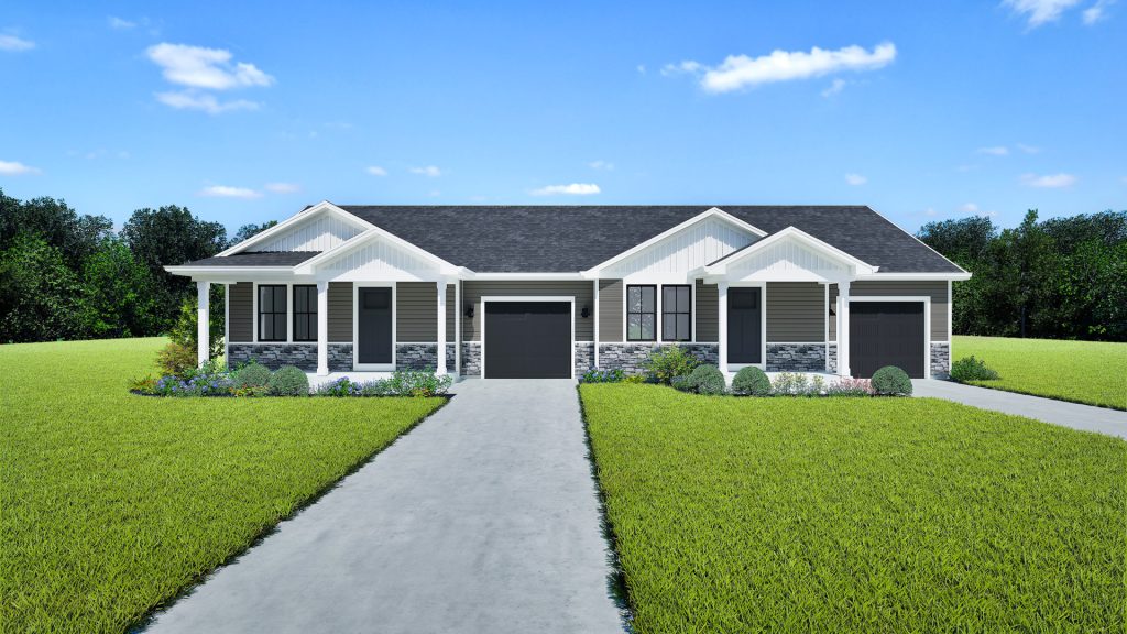 Stepping Stone Homes Linden Duplex Model Rendering