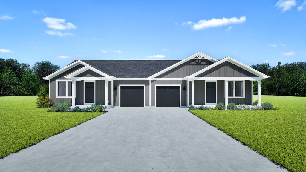 Stepping Stone Homes Pine Cypress Duplex Model Rendering